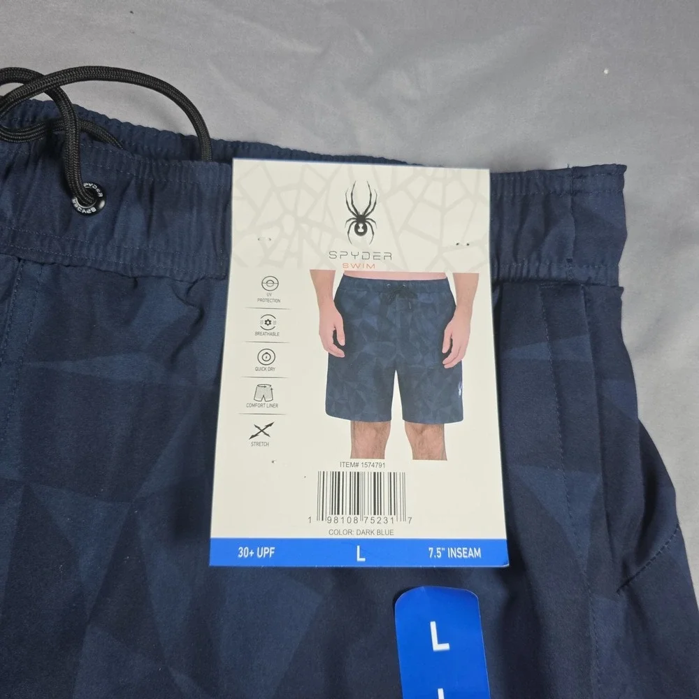 Spyder Men's Swim Shorts, Dark Blue, Size L NWT